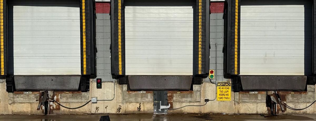 Loading dock seals and shelters installed across a multi-bay facility